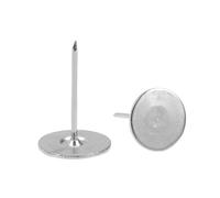 QUARKZMAN 60Pcs Clous de Tapissier Tête Plate de 19mmx30mm Argent | Clous Décoratifs pour Meubles, Clous à Pouce pour Canapés Têtes de Lit
