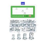 QUARKZMAN 60Pcs Rivet À Griffes Multiples, M4-0.7, M5-0.8, M6-1.0, M8-1.25 À Pétales Aveugles Pour Ancres De Porte En Panneau Rigide, Panneau Pressé, Plastique, Revêtement, Tuyau En Acier