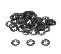 QUARKZMAN 60Pcs Rondelles de Blocage à Étoile à Dents Interne M5 Acier 65Mn | Clips de Retenue à Enclenchement Rapide, Rondelles de Blocage à Verrouillage Rapide