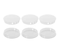 QUARKZMAN 6pcs Bouchons de Trou, 60mm(2-3/8") Capuchons d'Obturation en Plastique pour Trous de Perçage, Obturateur Cache Trou Bouchon Rond pour Insertion Meubles Armoire Panneaux Mur, Blanc