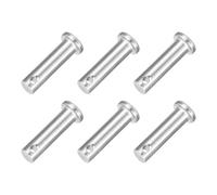 QUARKZMAN 6pcs M8x30mm Goupilles à Trou Unique, Goupille de Verrouillage Acier Inoxydable 304, Goupilles à Tête Plate de Chape pour Verrou Remorque Réparation Fixation Mécanique Équipement