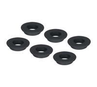 QUARKZMAN 6Pcs Passe Fil Caoutchouc Œillet de Type T Diamètre d'Installation 31.3mm (36x21x13mm) Passe-Câble Bouchons d'Étanchéité Flexibles pour Trou de Câbles, Noir