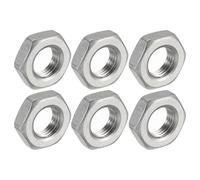 QUARKZMAN 6Pcs Raccord De Tuyau Moulé Écrou À Six Pans, 304 Acier Inoxydable Écrou À Six Pans PT 1/4" Filetage Femelle Pour Plomberie Fixe, Balai À Eau Et Nettoyeur De Sous-Carrosserie