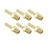 QUARKZMAN 6Pcs Raccords de Tuyau en Laiton 3/16" OD Barb x 1/8" Mâle NPT | Embout de Tuyau en Laiton, Raccord Cannelé Pour Air Eau Carburant Pneumatique Connecteur Adaptateur pour la Connexion