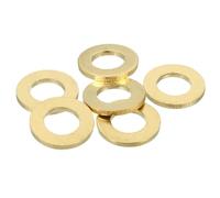 QUARKZMAN 6Pcs Rondelle Métal Plate Laiton, Kit Rondelles Cuivre M16 D'Ecrasement Assortiment, 16mm ID, 30mm OD, 3mm Epaisseur pour Boulons Vis Réparation, Construction