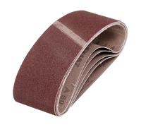 QUARKZMAN 76mm x 533mm Bandes À Poncer, 5 Pcs 80 Grains Ceinture Abrasive en Oxyde D'aluminium pour Travail du Bois, Polissage du Métal, Affûteuse de Couteaux