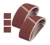 QUARKZMAN 76mm x 533mm Bandes Abrasives, 24 Pcs 40/60/80 Grains Oxyde D'Aluminium Bande Abrasive pour Travail du Bois, Polissage Métallique, Affûteuse de Couteaux