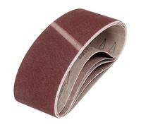 QUARKZMAN 76mm x 533mm Bandes de Ponçage, 6 Pcs 120 Grains Bande Abrasive en Oxyde D'Aluminium pour Travail du Bois, Polissage du Métal, Affûteuse de Couteaux
