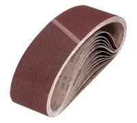 QUARKZMAN 76mm x 610mm Bandes de Ponçage, 18 Pcs 80 Grains Bande Abrasive en Oxyde D'Aluminium pour Travail du Bois, Polissage du Métal, Affûteuse de Couteaux