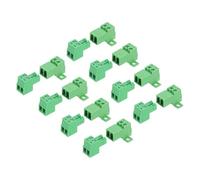QUARKZMAN 8 Jeu De Connecteur À Bornes À Vis 2 Broches, Pas De 3.5mm/0.14 Pouce Mâle Et Femelle À Montage Sur PCB, Bornes À Vis 300V 8A Vert Pour Projet Électronique Domestique