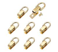 QUARKZMAN 8 Pcs Attaches à Boule Métalliques Rivets Anneau D (Or) | Boutons à Tête de Poteau Boule 360 Rotatif Rivets Avec 2 Vis pour Connexeur de Chaîne Sac DIY Artisanat Cuir