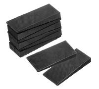 QUARKZMAN 8 Pcs Cales Pour Meubles Cales En Plastique Noir 50 x 22 x 7mm | Solides Et Anti-Dérapantes, Pour Table Inégale Pieds De Commode Et Plus De Meubles DIY