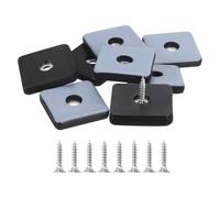 QUARKZMAN 8 Pcs Patins de Protection pour Meubles 40x40mm PTFE Carré Bleu | Patins à Visser pour Meubles avec Vis, Protecteurs de Sol pour Pieds de Chaise pour Sols en Moquette Bois Franc