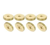 QUARKZMAN 8 Pièces Écrous à Oreilles Cannelées M3 x D11mm x H2.5mm | Bouton Rond à Tête Plate, en Laiton, à Tête Plate avec Trou Traversant et Collier, pour Pièces d'Imprimante 3D