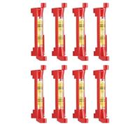 QUARKZMAN 8 Pièces Niveau à Bulle Rouge | Mini Niveau à Cordeau, Outil de Mesure et de Traçage, pour Métiers du Bâtiment, Maçonnerie, Carrelage, Ingénierie