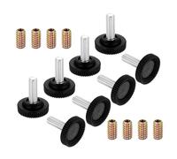 QUARKZMAN 8 Pièces Pieds Réglables Filetés M8, 1.24 x 1.09 Pieds De Nivellement avec 8 Pièces Écrous D'accouplement Antidérapants pour Table Chaise Armoire Bureau Canapé Établi