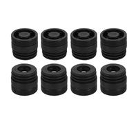 QUARKZMAN 8 Pieds De Nivellement, M10x38mm Plastique Réglable Insert Fileté Rond pour Table Chaise Meuble, Noir