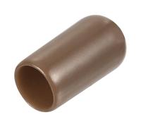 QUARKZMAN 80pcs Embouts en Caoutchouc, 7 mm ID Vis Filetage Protecteur en PVC Embouts de Protection Flexible pour Tube Métallique, Câbles, Fils, Tige, Écrou et Cache Boulon, Brun
