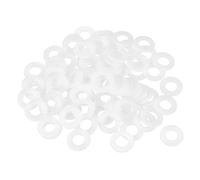 QUARKZMAN 85Pcs Rondelles Nylon M10 Rondelle Plate 10mm ID 20mm OD 1mm Épais Entretoises en Plastique pour Vis et Boulons, Réparation de Plomberie de Robinet de Jardin, Blanc