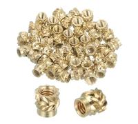 QUARKZMAN 86 Pcs Insert Fileté Métal, M2.5 Inserts Thermofixés en Laiton, M2.5x4x4mm pour Impression 3D et Matériaux Plastiques Écrous Femelles Moletés pour Produits Électroniques