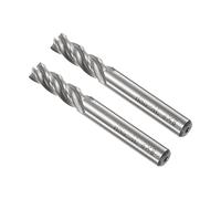 QUARKZMAN 8mm Embout Carré Mills x 2PCS Haute Vitesse Acier 4 Flûtes Fraisage Fraises pour Rainure Usinage, [8mm Tige, 65mm Longueur]