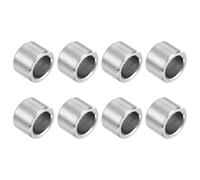 QUARKZMAN 8Pcs 3/8" OD x 1/4" ID x 1/4" Longueur Écrou Douille Argent | Entretoise Ronde Métallique, 304 Acier Inoxydable, 10x7x7mm, Finition Lisse, M3 Vis Boulons et Tiges, Entretoise