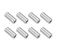 QUARKZMAN 8Pcs 304 Acier Inoxydable Entretoise Ronde Métallique Argent | 1/4" OD x 1/8" ID x 9/16" Longueur, 6x3x14mm, Support Vis Douille, Finition Lisse, M3 Vis Boulons et Tiges, Entretoise