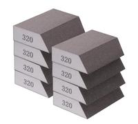 QUARKZMAN 8pcs Blocs Éponges De Ponçage 1500 Grain Éponge De Ponçage Avec Bord Angulaire 4"x2.8"x1", Lavable Et Réutilisable Bloc Éponge De Ponçage Pour Polir Cuisine Métal Bois