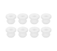 QUARKZMAN 8pcs Bouchons de Trou en Silicone, Passe Fils Électrique Câble en Caoutchouc pour Trou de 9mm, Joint Œillet Protection Fil 5mm Diamètre pour Prise Sortie Câble, Blanc