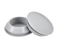 QUARKZMAN 8Pcs Bouchons en Silicone, Bouchons Ronds en Caoutchouc pour Trous de 28-30mm, Bouchons Étanches pour Tubes Métalliques, Embouts pour Meubles, Gris