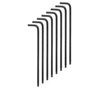 QUARKZMAN 8pcs Clé hexagonale à bout sphérique 4mm en L | Bras extra long, Acier Chrome Vanadium, Outil de réparation, pour projet de réparation de moto à domicile, Noir