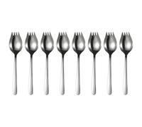 QUARKZMAN 8Pcs Cuillère-Fourchette En Acier Inoxydable, 5.9" Fourchettes En Métal Pour Salade Cuillères À Dessert Long Manche Couverts Combinés Fourchette-Cuillère Pour Glace Fruit Apéritif