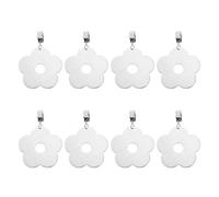 QUARKZMAN 8Pcs Poids pour Nappe, Poids pour Nappe en Acier Inoxydable avec Pinces Métalliques, Pendentif pour Nappe en Forme De Fleur 6.8 x 6.8cm pour Décoration De Table De Jardin
