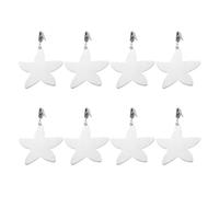 QUARKZMAN 8Pcs Poids pour Nappe, Poids pour Nappe en Acier Inoxydable avec Pinces Métalliques, Pendentif en Forme D'Étoile De Mer 8 x 8cm pour Décoration De Table Extérieure Pique-Nique