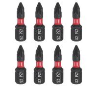 QUARKZMAN 8pcs PZ1 Embout de Tournevis 1/4" Tige Hexagonale 25mm/1" Longueur Magnétique Embouts Hexagonaux à Fente Phillips Acier S2 de Perceuse Électrique de Qualité Industrielle