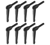 QUARKZMAN 8pcs Réglable Serrage Levier Poignées M10 x 50mm Homme Filetage Fileté Goujon Boulon Boutons Rotatif Vis Verrouillage Rapide Libérer Cliquet Pousser Bouton Poignée, Noir
