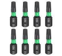 QUARKZMAN 8pcs SQ3 Embout de Tournevis Carré 1/4" Tige Hexagonale 25mm/1" Longueur Magnétique 4 Pans Acier S2 Forets de Tournevis et de Perceuse Électrique de Qualité Industrielle