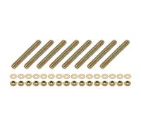 QUARKZMAN 8pcs Tige Filetée Complète 1/4" UNC x 1-3/4" Longueur, Tiges Filetées à Mouvement Linéaire Acier Carbone avec Écrous Hexagonaux Rondelle Carrée pour Serre-Joints Suspente U-Boulons