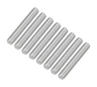 QUARKZMAN 8pcs Tige Filetée Complète M8x50mm Tiges Filetées Argenté | à Mouvement Linéaire M8-1.25, Acier Inoxydable 304, Filetage à Droite pour Serre-Joint Suspente U-Boulon Meuble Machine
