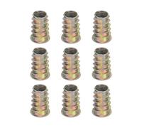 QUARKZMAN 9 Pc Insert Filetés Pour Bois 22.5 mm De Longueur | Insert À Filetage M10, En Alliage De Zinc, Écrou À Entraînement Hexagonal, Pour Meubles Armoire Tables Et Chaises