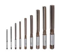 QUARKZMAN 9Pcs Jeu Alésoirs à Main 3/4/5/6/8/10/12/14/16mm H7 Acier Allié | Foret Métrique Alésoir à Flûtes Droites Outil de Coupe en Acier pour le Métal