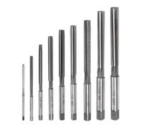 QUARKZMAN 9Pcs Jeu de 9 Alésoirs 2mm 3mm 4mm 5mm 6mm 7mm 8mm 9mm 10mm H8 | à Main, Foret Alésoir à Flûtes Droites, Outil de Coupe en Acier pour le Métal, en Acier Allié Métrique