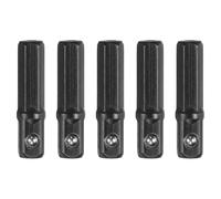 QUARKZMAN Adaptateur de Douille à Choc 1/4" Entraînement 1,2" Longueur | 5 Pièces, 1/4" Queue Hexagonale, Noir, pour Perceuse et Clé à Impact, Embout de Rallonge