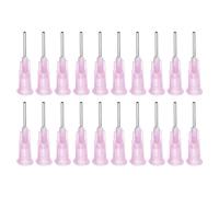 QUARKZMAN Aiguille de Distribution Industrielle à Embout Émoussé avec Verrouillage Luer pour Pistolet à Colle Liquide, 18G 1/2", 40 Pièces Roses