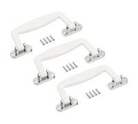 QUARKZMAN Bagage Poignées, 3pcs 130 mm / 5.12 Pouce Plastique Tirer Maintien Valise Étui Remplacement Poignées avec Vis pour Étui Valise Boîte à outils, Blanc