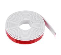 QUARKZMAN Bande de Chant 1-3/32" x 16.4Ft 28mm x 5000mm Bordure Blanche | en Forme de U, en Placage Flexible pour la Réparation de Meubles, auto-Adhésive en TPE, Armoires et Tables