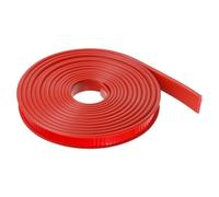 QUARKZMAN Bande de Chant en Forme de U 5/8" x 16,4 Ft 16 mm x 5000 mm Rouge | Bordure en Placage Flexible, autoadhésive en TPE, pour la Réparation de Meubles Armoires et Tables