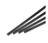 QUARKZMAN Barre Ronde En Plastique ABS Pleine 6mm x 300mm Noire Pour Matériau De Modèle DIY, Fabrication De Maquette Architecturale, Table De Sable DIY, Lot De 4 Pièces