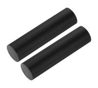 QUARKZMAN Barre Ronde En Plastique ABS Tige Pleine 25 mm x 100 mm Noir Pour Matériau De Modélisme DIY, Maquette Architecturale, Table De Sable DIY, Lot De 2