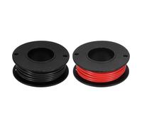 QUARKZMAN Bobine de 2 Fils Électriques en Silicone Calibre 14 Awg, 9,1 M/30 Pi, 600 V 200 C, Fil de Batterie Toronné en Cuivre Étamé Haute Température Pour Automobile Rouge Et Noir